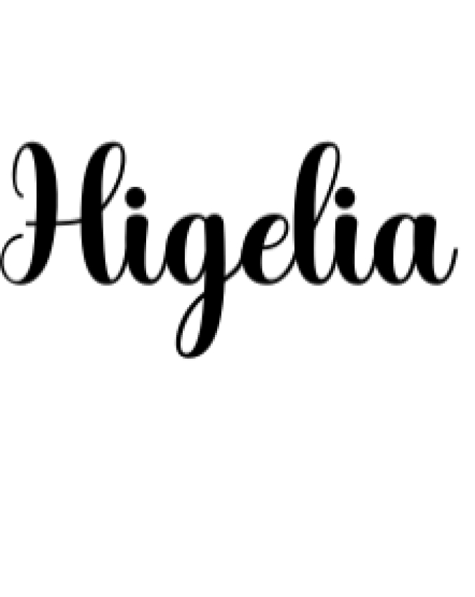 Higelia Font Preview