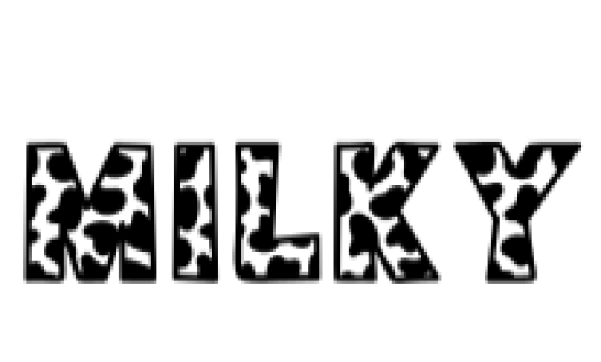 Milky Font Preview