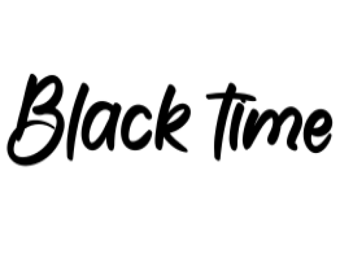 Blacktime Font Preview