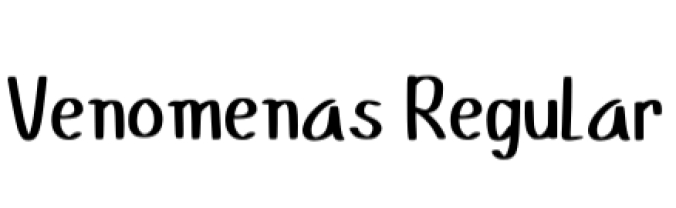 Venomenas Font Preview