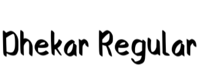 Dhekar Font Preview