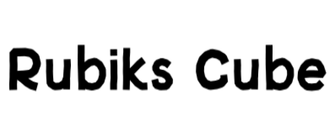 Rubik's Cube Font Preview