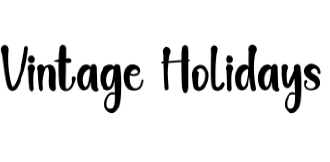 Vintage Holidays Font Preview