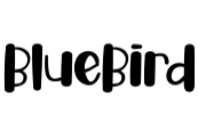 Blue Bird Font Preview