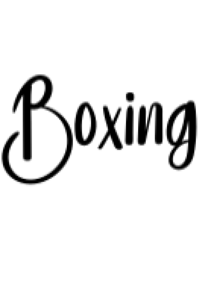 Boxing Font Preview
