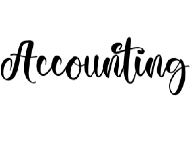 Accounting Font Preview