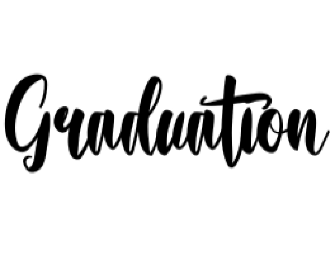 Graduation Font Preview