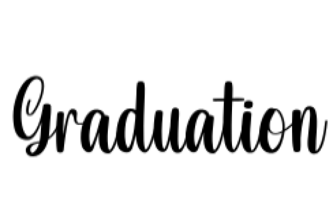 Graduation Font Preview