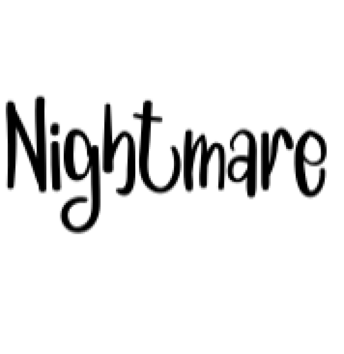 Nightmare Font Preview