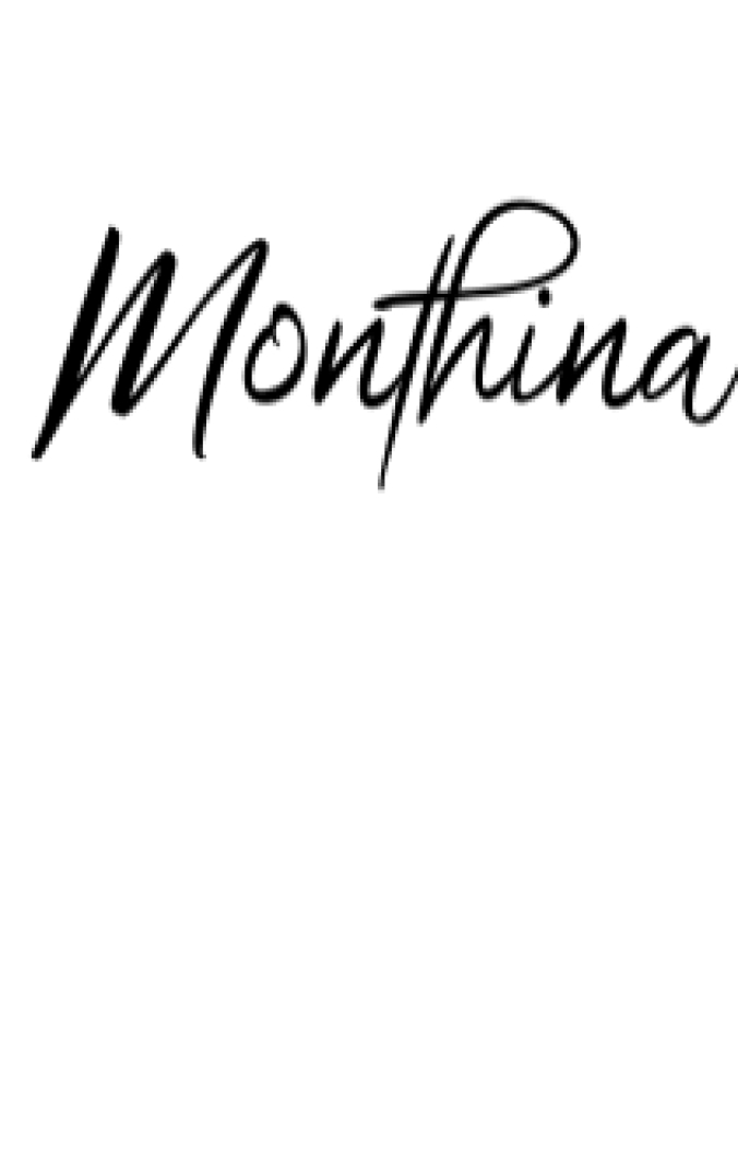 Monthina Font Preview