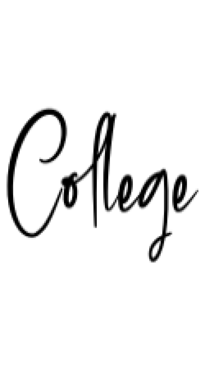 College Font Preview