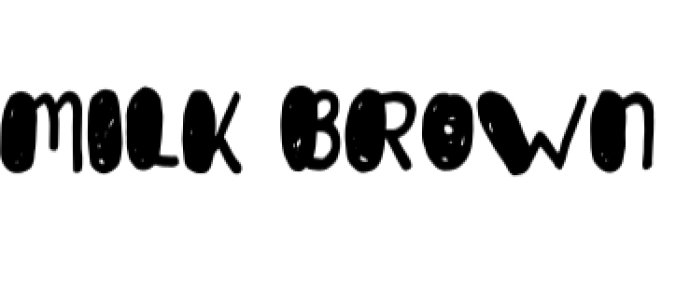 Milk Brown Font Preview