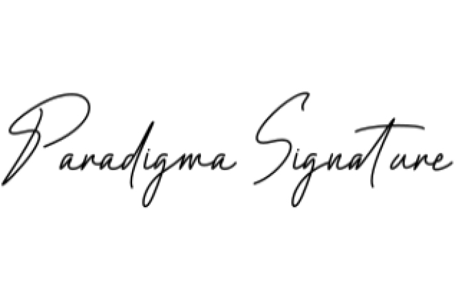 Paradigma Signature Font Preview