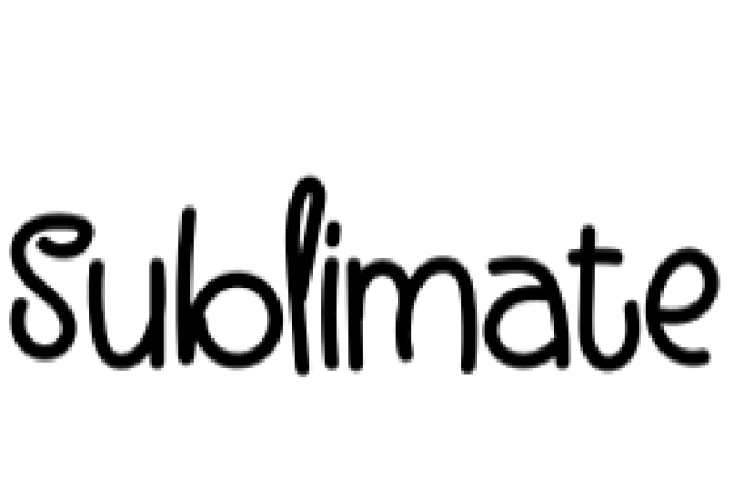 Sublimate Font Preview