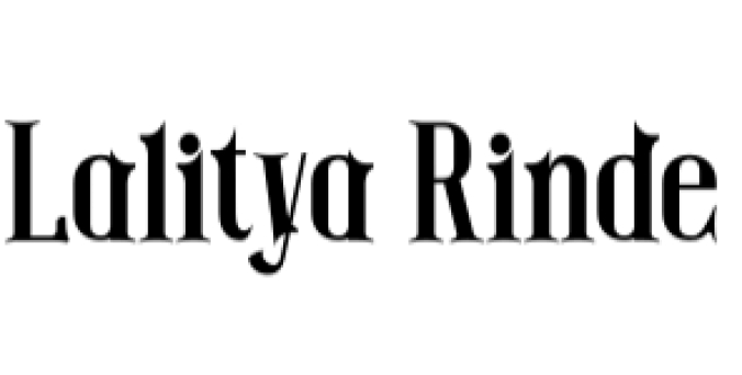 Lalitya Rinde Font Preview