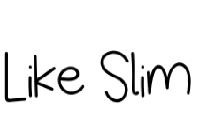 Like Slim Font Preview