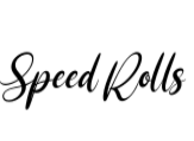 Speed Rolls Font Preview