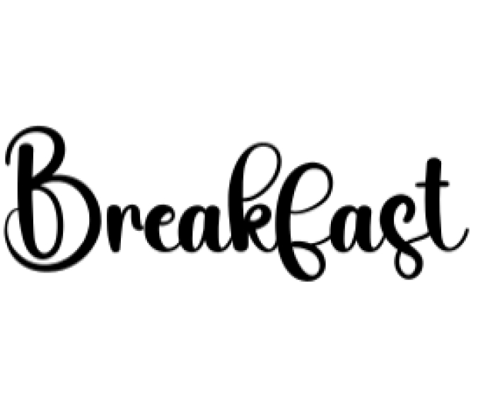 Breakfast Font Preview