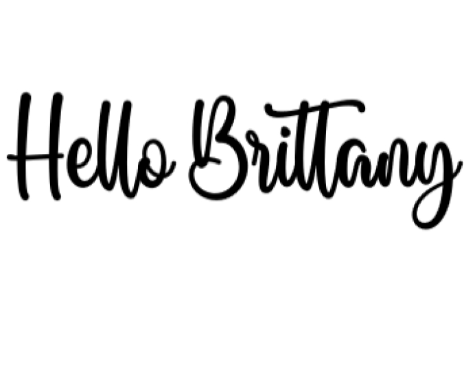 Hello Brittany Font Preview