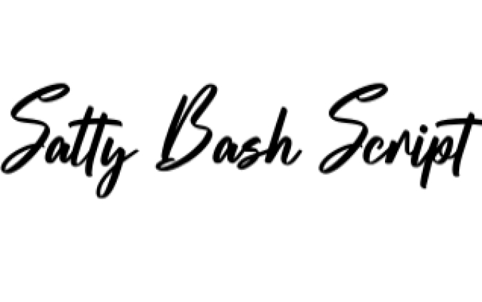 Salty Bash Font Preview