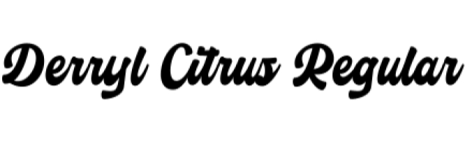 Derryl Citrus Font Preview