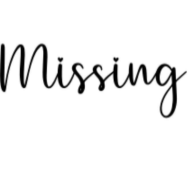 Missing Font Preview