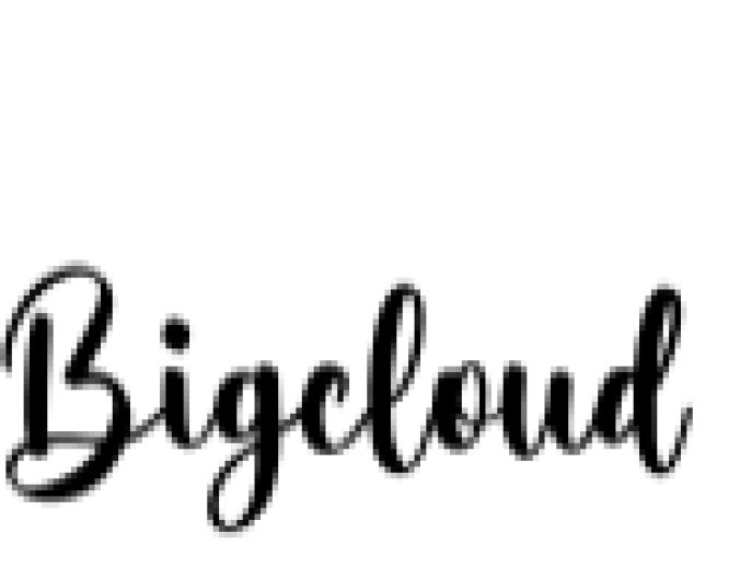 Bigcloud Font Preview