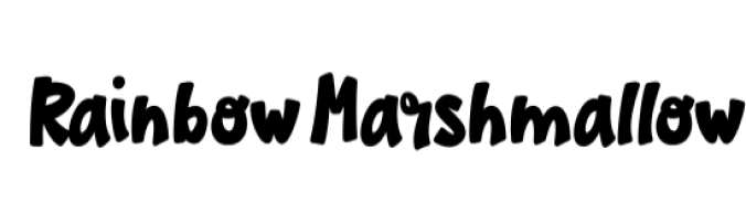 Rainbow Marshmallow Font Preview