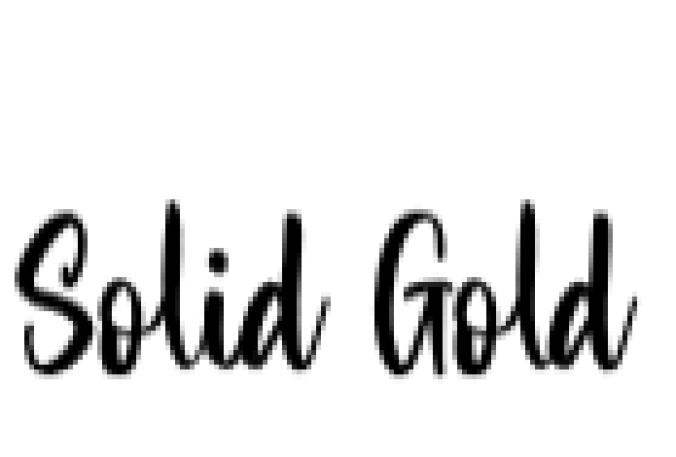 Solid Gold Font Preview