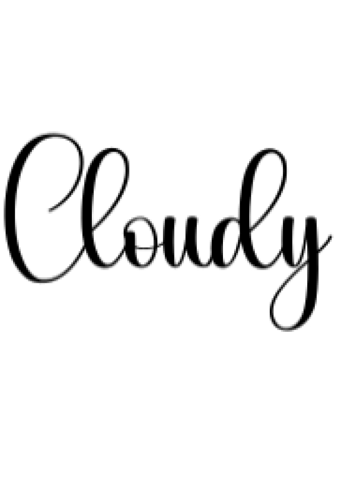 Cloudy Font Preview