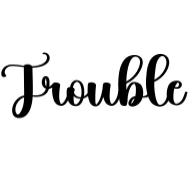 Trouble Font Preview