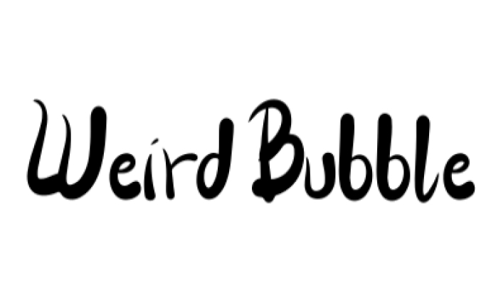 Weird Bubble Font Preview