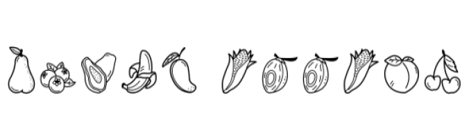 Fruit Doodle Font Preview