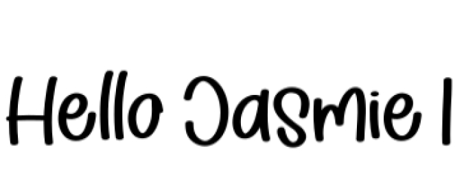 Hello Jasmie Font Preview