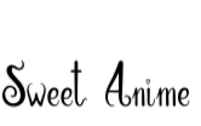 Sweet Anime Font Preview