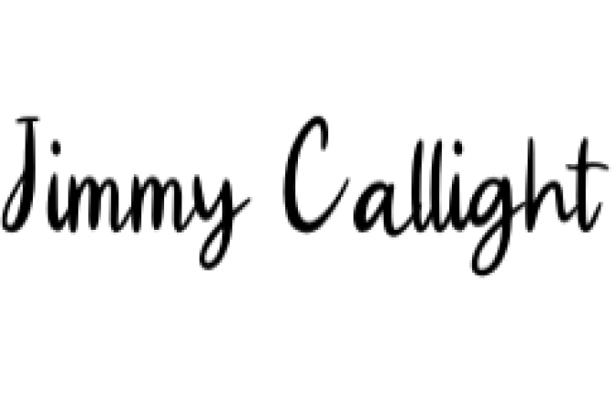 Jimmy Callight Font Preview