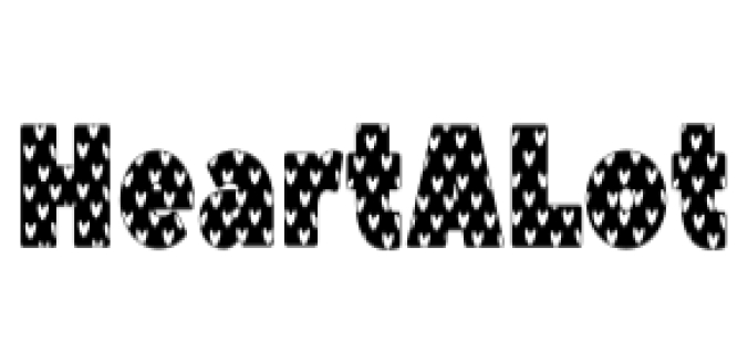Heart a Lot Font Preview