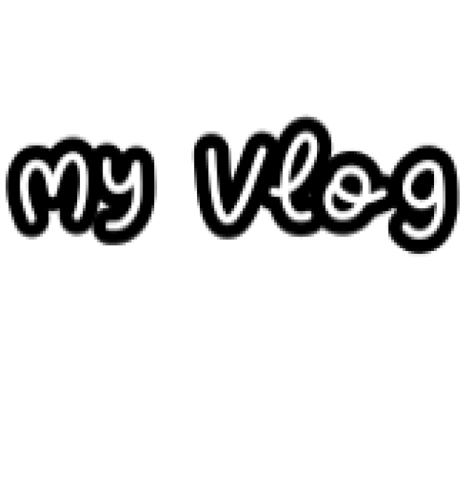 My Vlog Font Preview