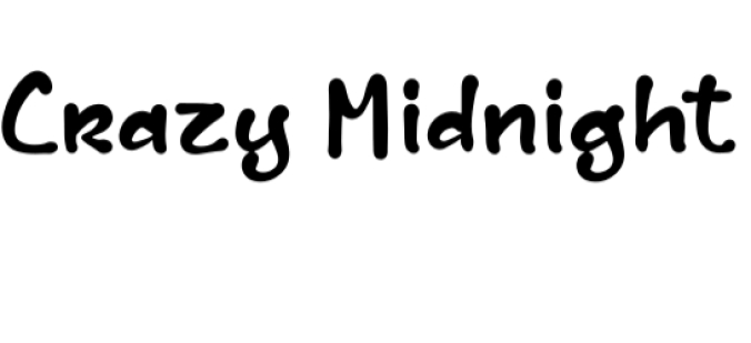 Crazy Midnight Font Preview