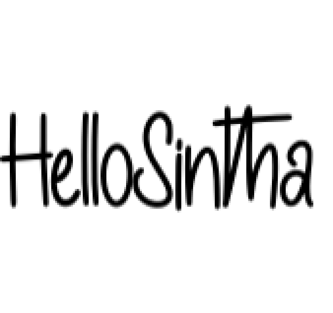 Hello Sintha Font Preview