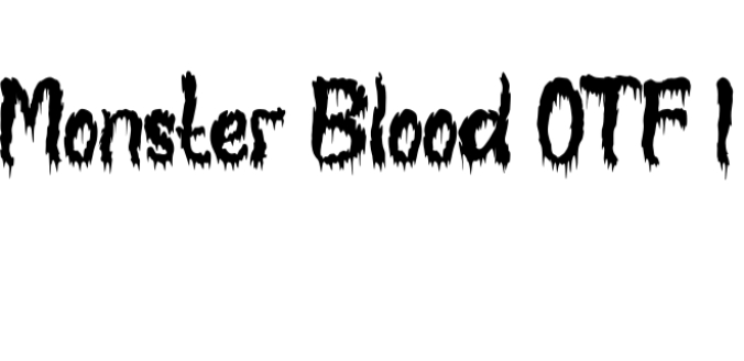 Monster Blood Font Preview