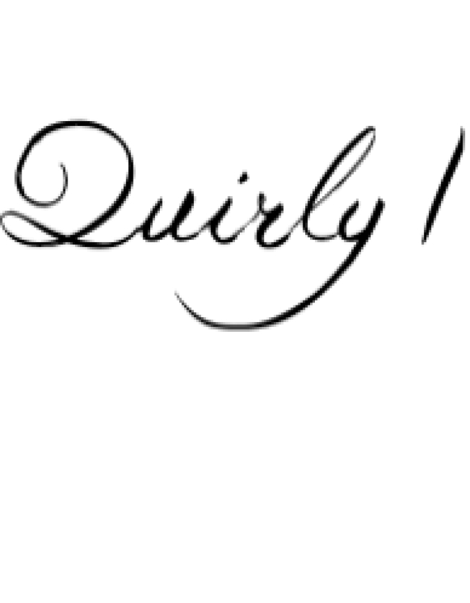 Quirly Font Preview