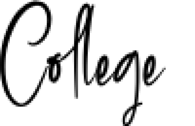 College Font Preview