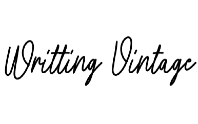 Writting Vintage Font Preview
