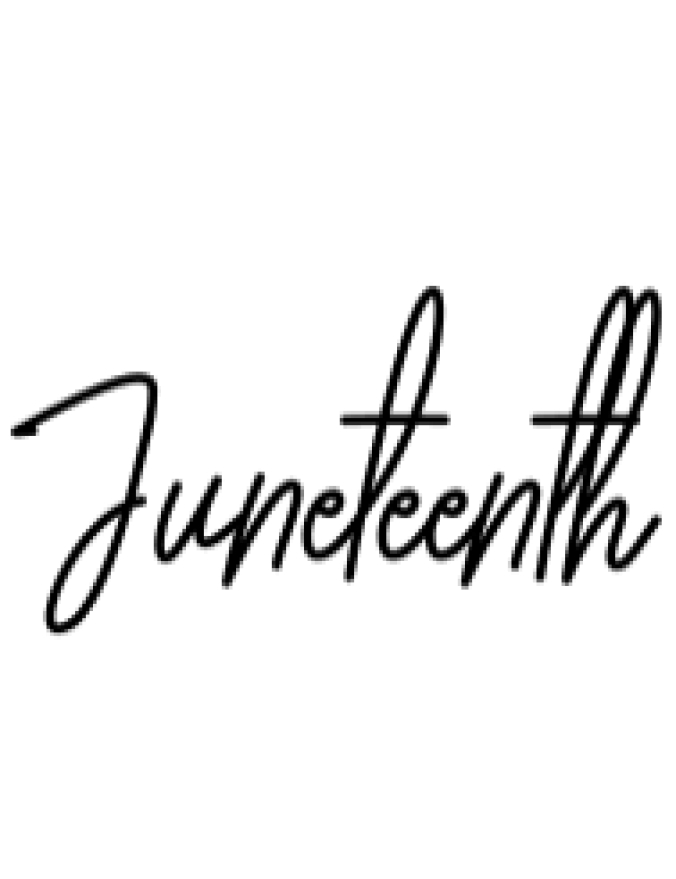 Juneteenth Font Preview