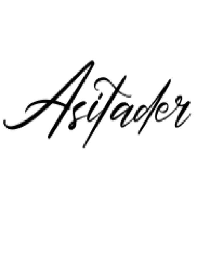 Asitader Font Preview