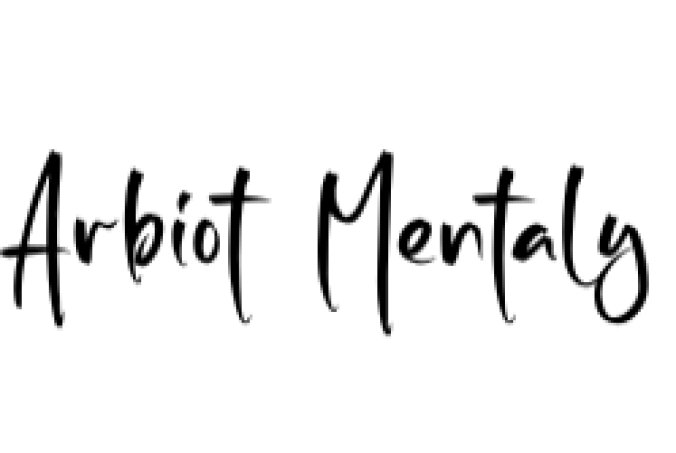 Arbiot Mentaly Font Preview