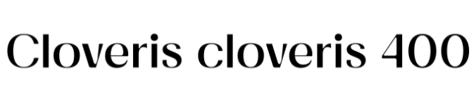 Cloveris Font Preview