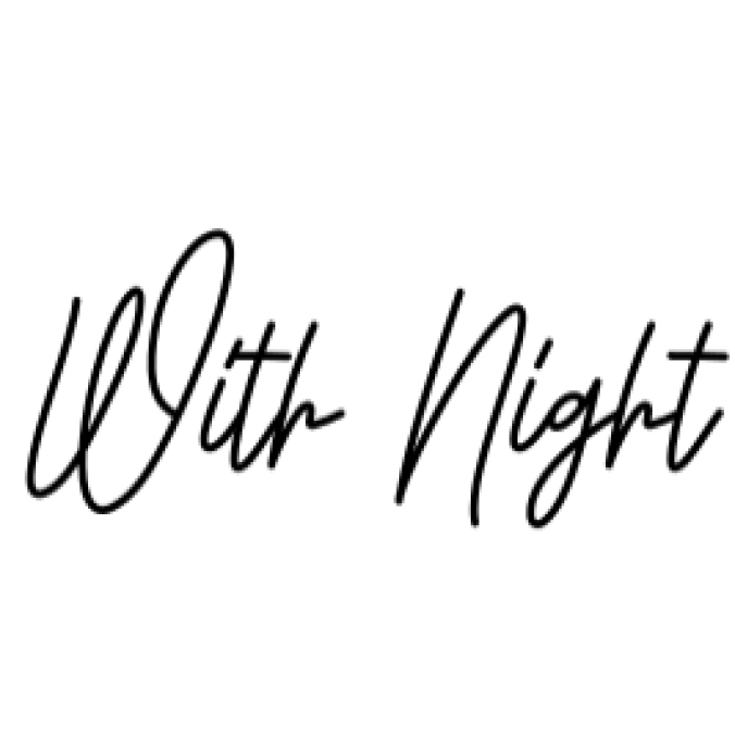 With Night Font Preview