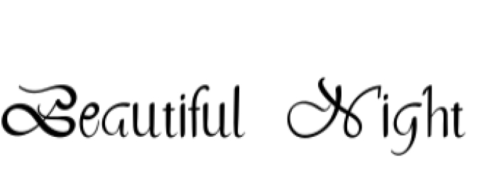 Beautiful Night Font Preview